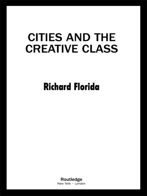 Cities and the Creative Class, EPUB eBook