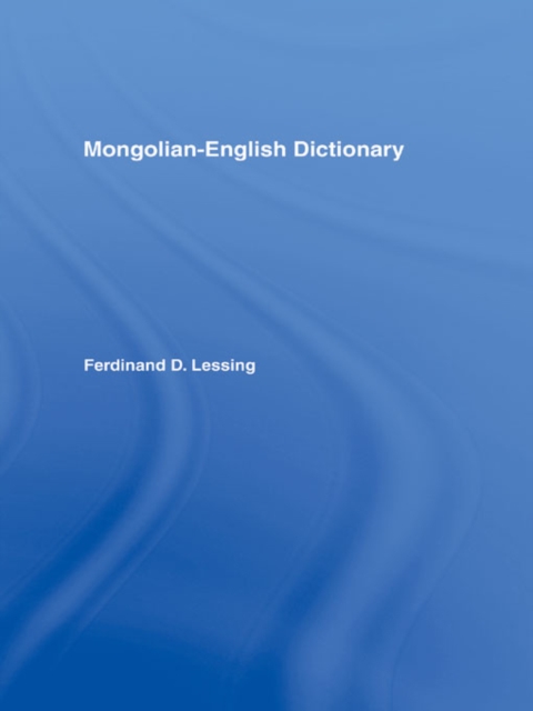 Mongolian-English Dictionary, PDF eBook