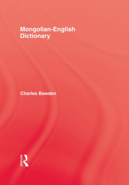 Mongolian English Dictionary, PDF eBook