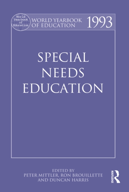World Yearbook of Education 1993 : Special Needs Education, EPUB eBook