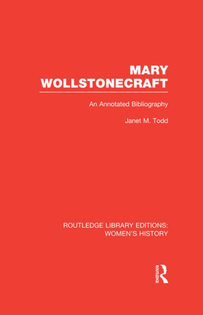 Mary Wollstonecraft : An Annotated Bibliography, EPUB eBook