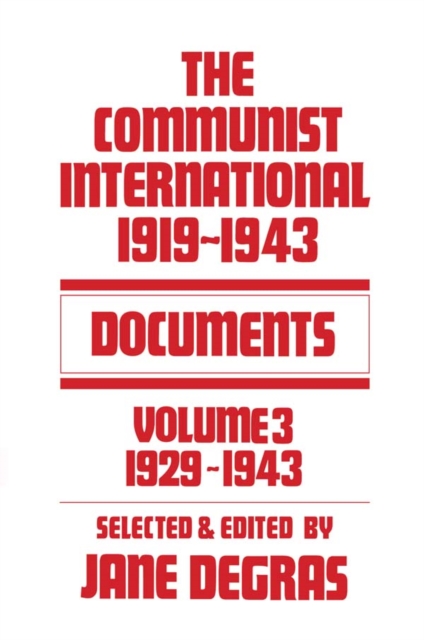 Communist International : Documents, 1919-1943, PDF eBook