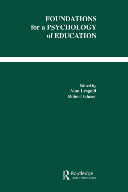 Foundations for A Psychology of Education, PDF eBook