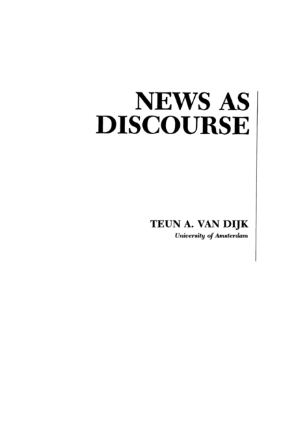 News As Discourse, EPUB eBook