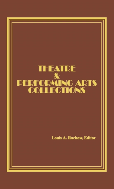 Theatre and Performing Arts Collections, EPUB eBook