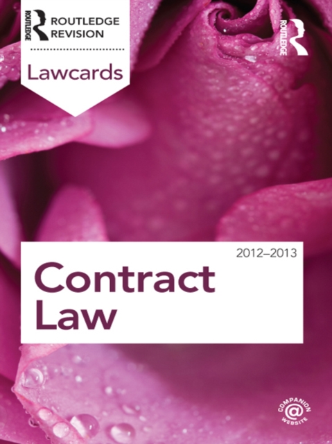 Contract Lawcards 2012-2013, PDF eBook