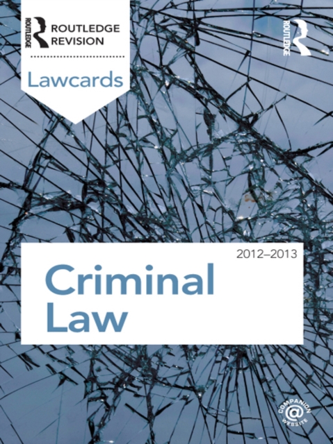 Criminal Lawcards 2012-2013, EPUB eBook