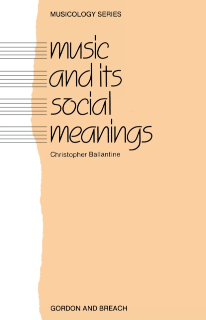 Music and Its Social Meanings, PDF eBook