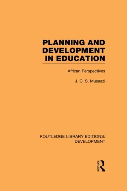 Planning and Development in Education : African Perspectives, PDF eBook