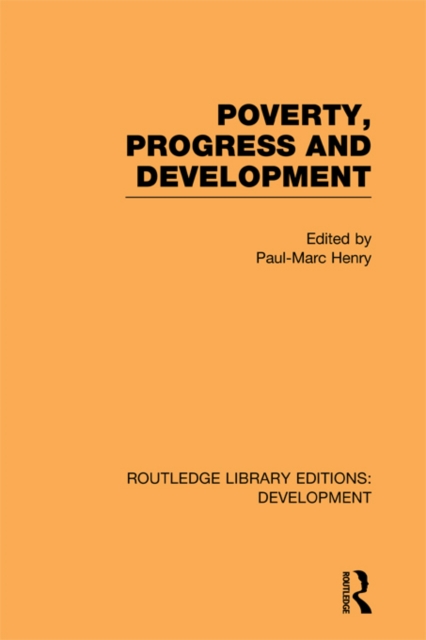 Poverty, Progress and Development, PDF eBook