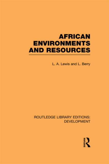 African Environments and Resources, PDF eBook