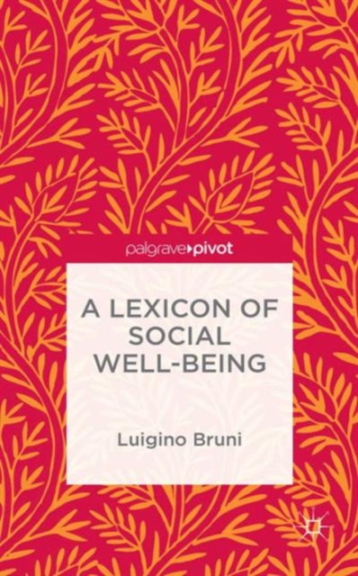 A Lexicon of Social Well-Being, Hardback Book