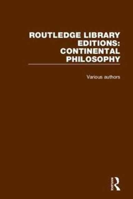 Routledge Library Editions: Continental Philosophy, Multiple-component retail product Book