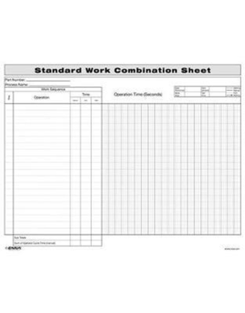 Standard Work Combination Sheet, Loose-leaf Book