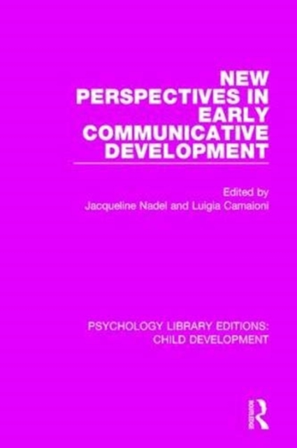 New Perspectives in Early Communicative Development, Paperback / softback Book