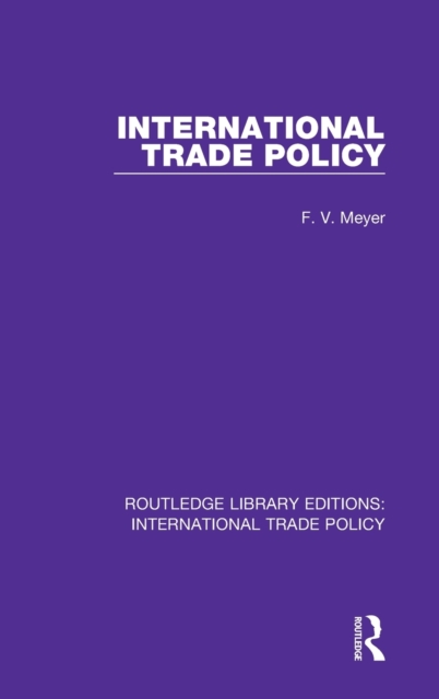 International Trade Policy, Hardback Book