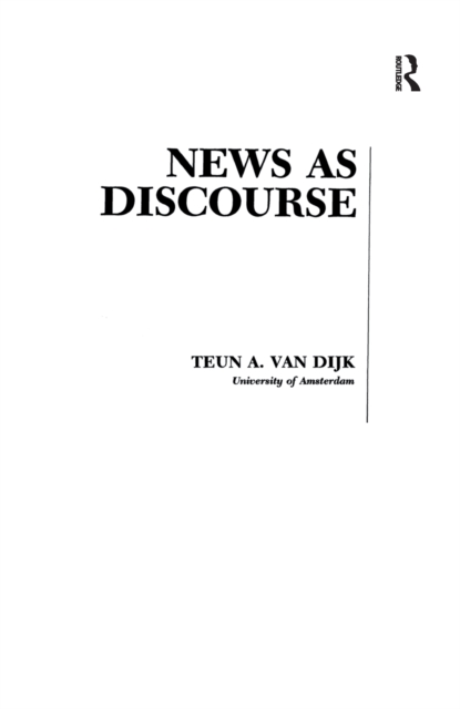 News As Discourse, Hardback Book