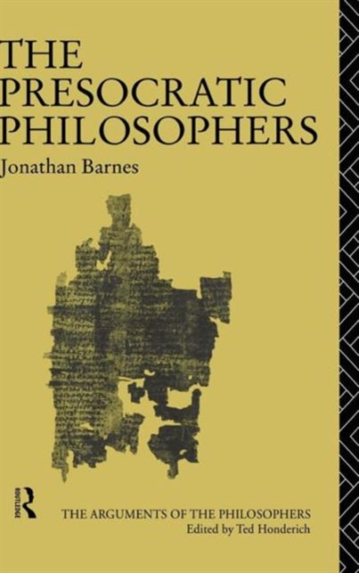 The Presocratic Philosophers, Hardback Book