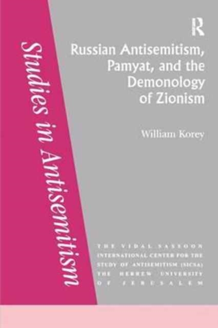 Russian Antisemitism Pamyat/De, Hardback Book