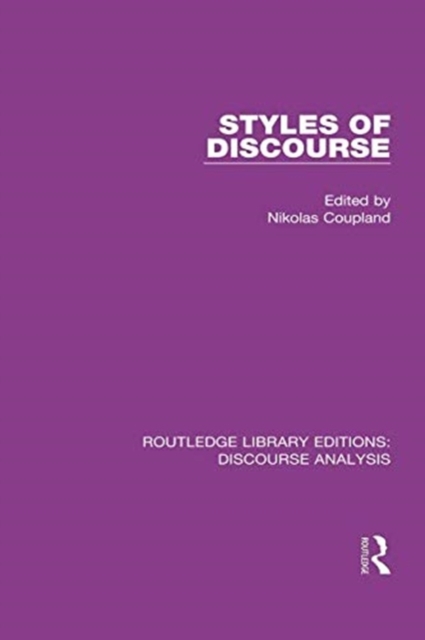 Styles of Discourse, Paperback / softback Book