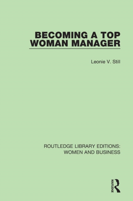 Becoming a Top Woman Manager, Paperback / softback Book
