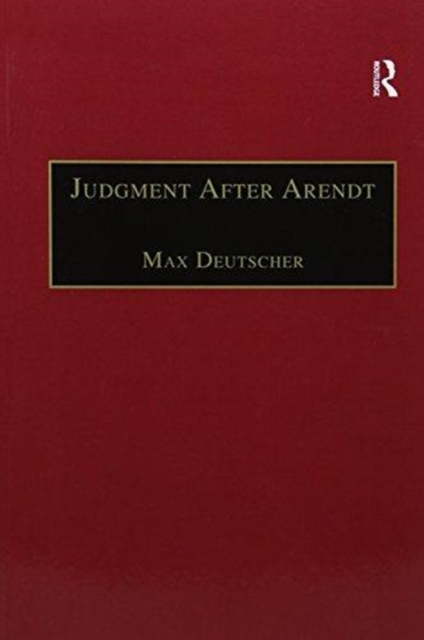 Judgment After Arendt, Paperback / softback Book