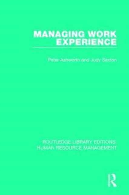 Managing Work Experience, Hardback Book