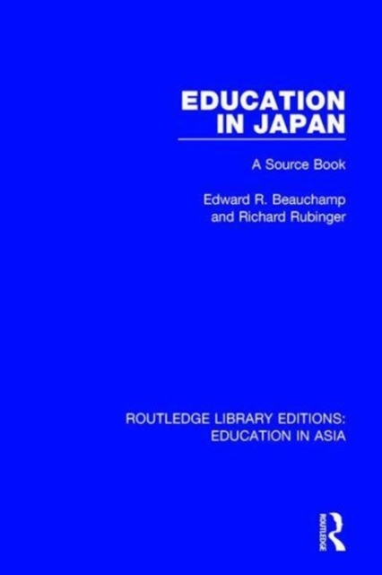 Education in Japan : A Source Book, Hardback Book