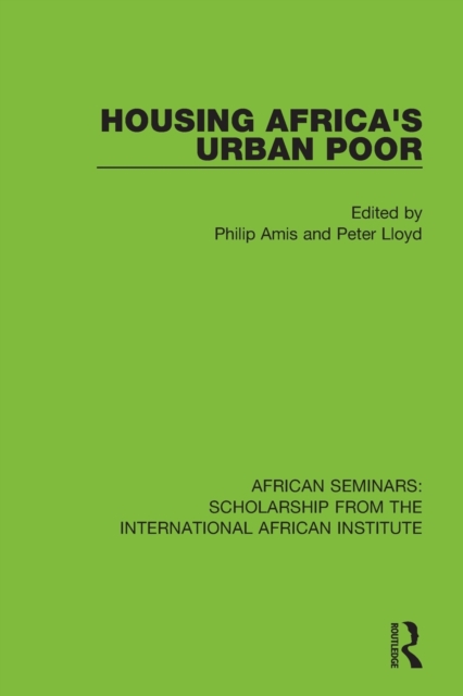 Housing Africa's Urban Poor, Paperback / softback Book