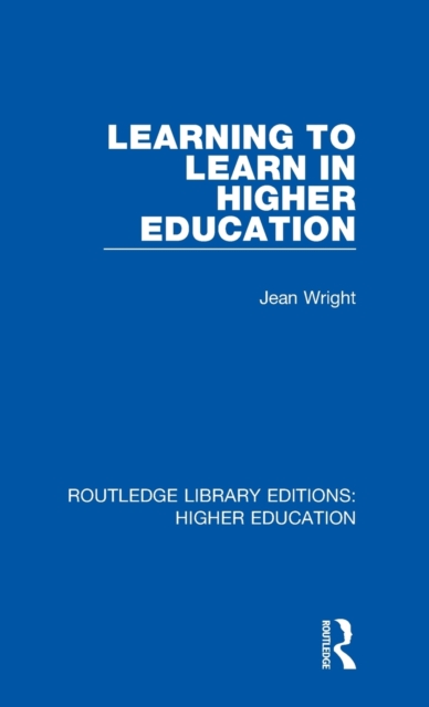 Learning to Learn in Higher Education, Hardback Book