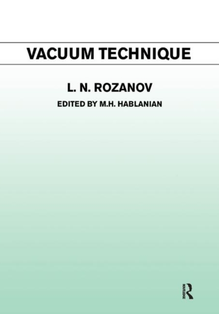 Vacuum Technique, Paperback / softback Book