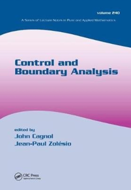 Control and Boundary Analysis, Hardback Book