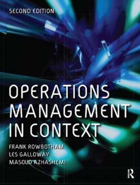 Operations Management in Context, Hardback Book