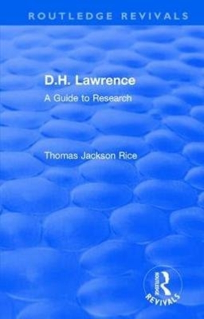 Routledge Revivals: D.H. Lawrence (1983) : A Guide to Research, Hardback Book