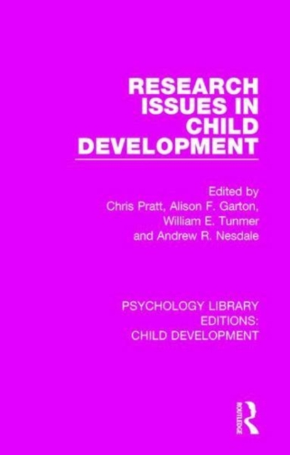 Research Issues in Child Development, Hardback Book