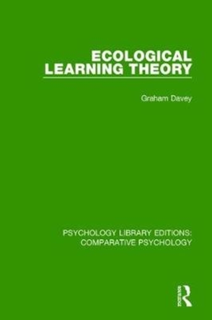 Ecological Learning Theory, Hardback Book