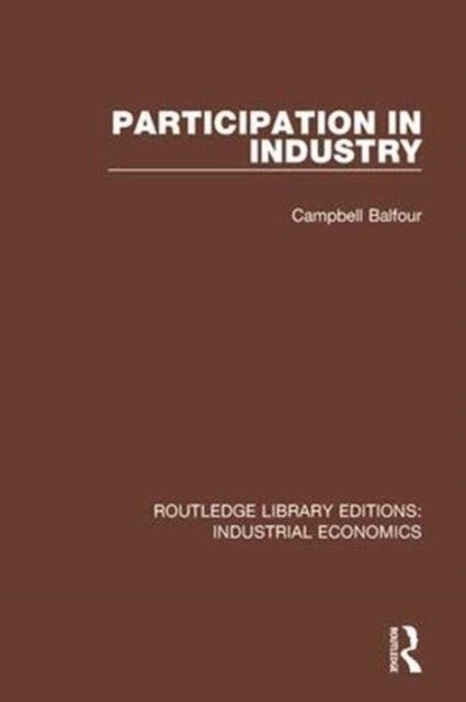 Participation in Industry, Paperback / softback Book