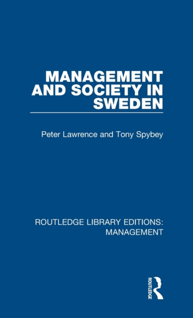 Management and Society in Sweden, Hardback Book