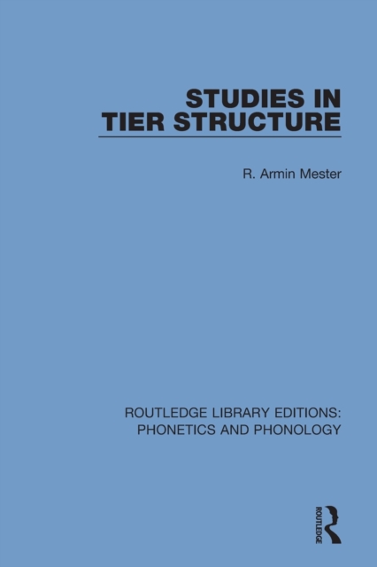 Studies in Tier Structure, Paperback / softback Book