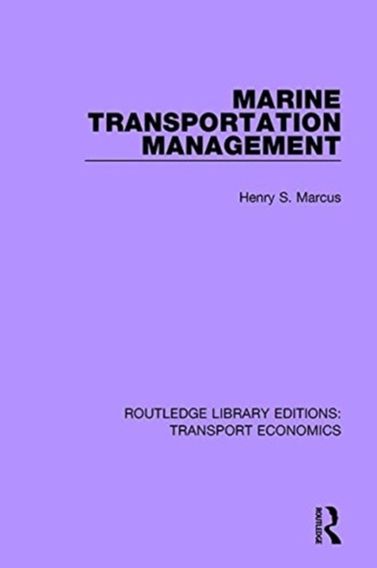 Marine Transportation Management, Paperback / softback Book