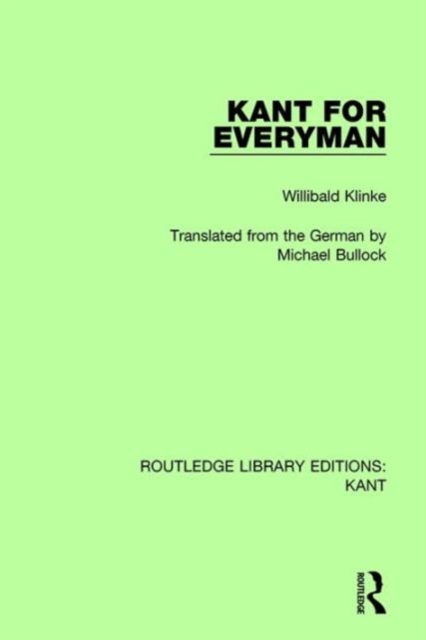 Kant for Everyman, Hardback Book