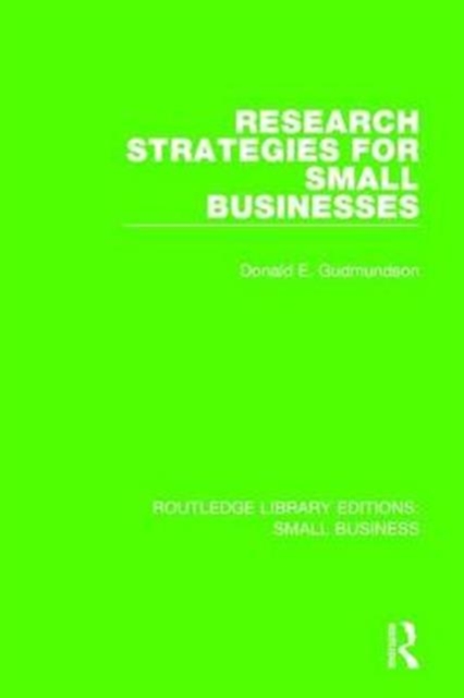 Research Strategies for Small Businesses, Hardback Book