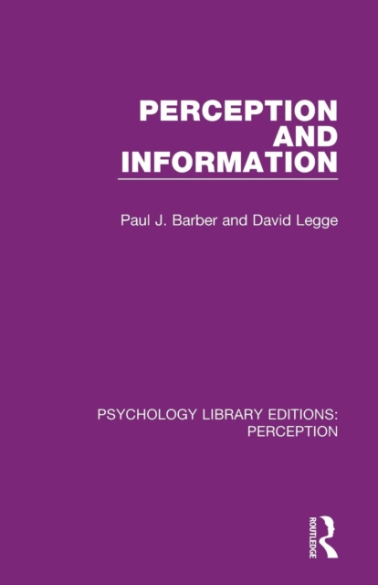 Perception and Information, Paperback / softback Book
