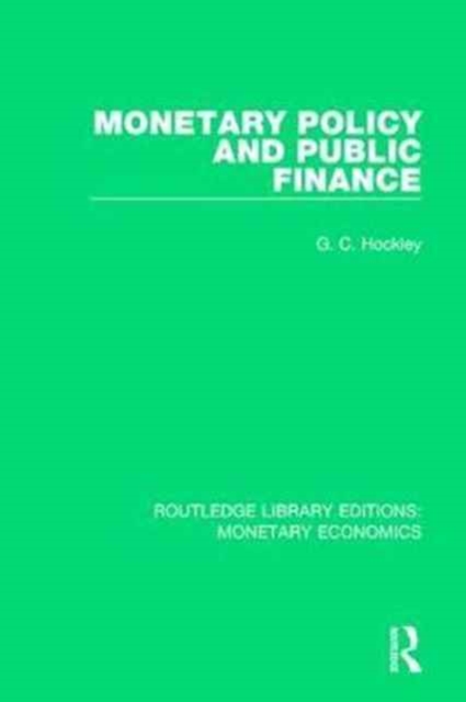 Monetary Policy and Public Finance, Hardback Book