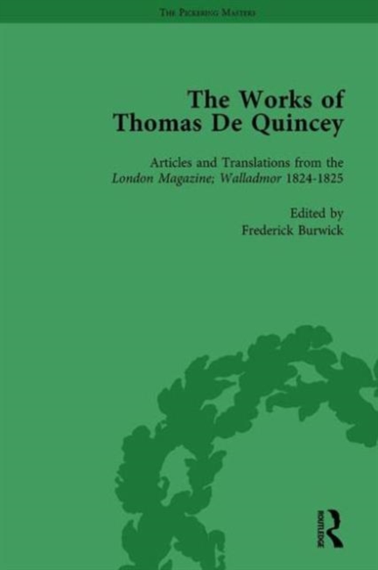 The Works of Thomas De Quincey, Part I Vol 4, Hardback Book
