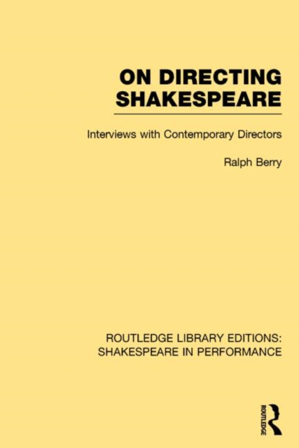 Routledge Library Editions: Shakespeare in Performance, Multiple-component retail product Book