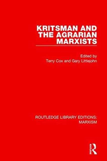Kritsman and the Agrarian Marxists, Paperback / softback Book