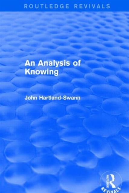 An Analysis of Knowing, Hardback Book