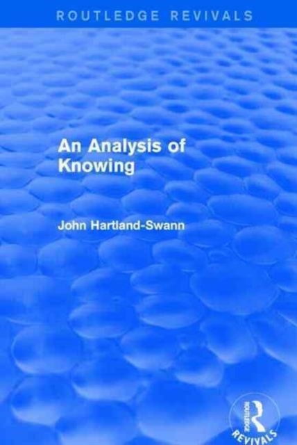An Analysis of Knowing, Paperback / softback Book