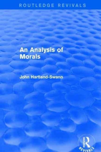An Analysis of Morals, Paperback / softback Book